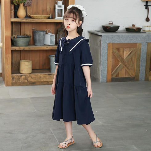 Short Sleeved Academic Dress, Foreign Style Summer Skirt